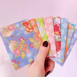 8 Pack Envelopes - Patterned Inside and Outside | Finished Origami